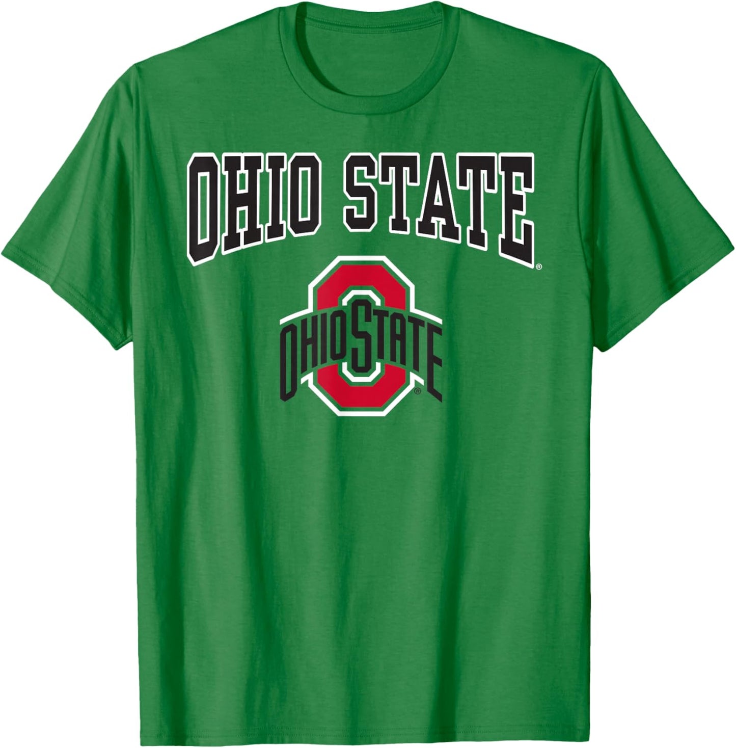 Ohio State Buckeyes Arch Logo Gray Officially Licensed T-Shirt - T-Shirt | Irish Green