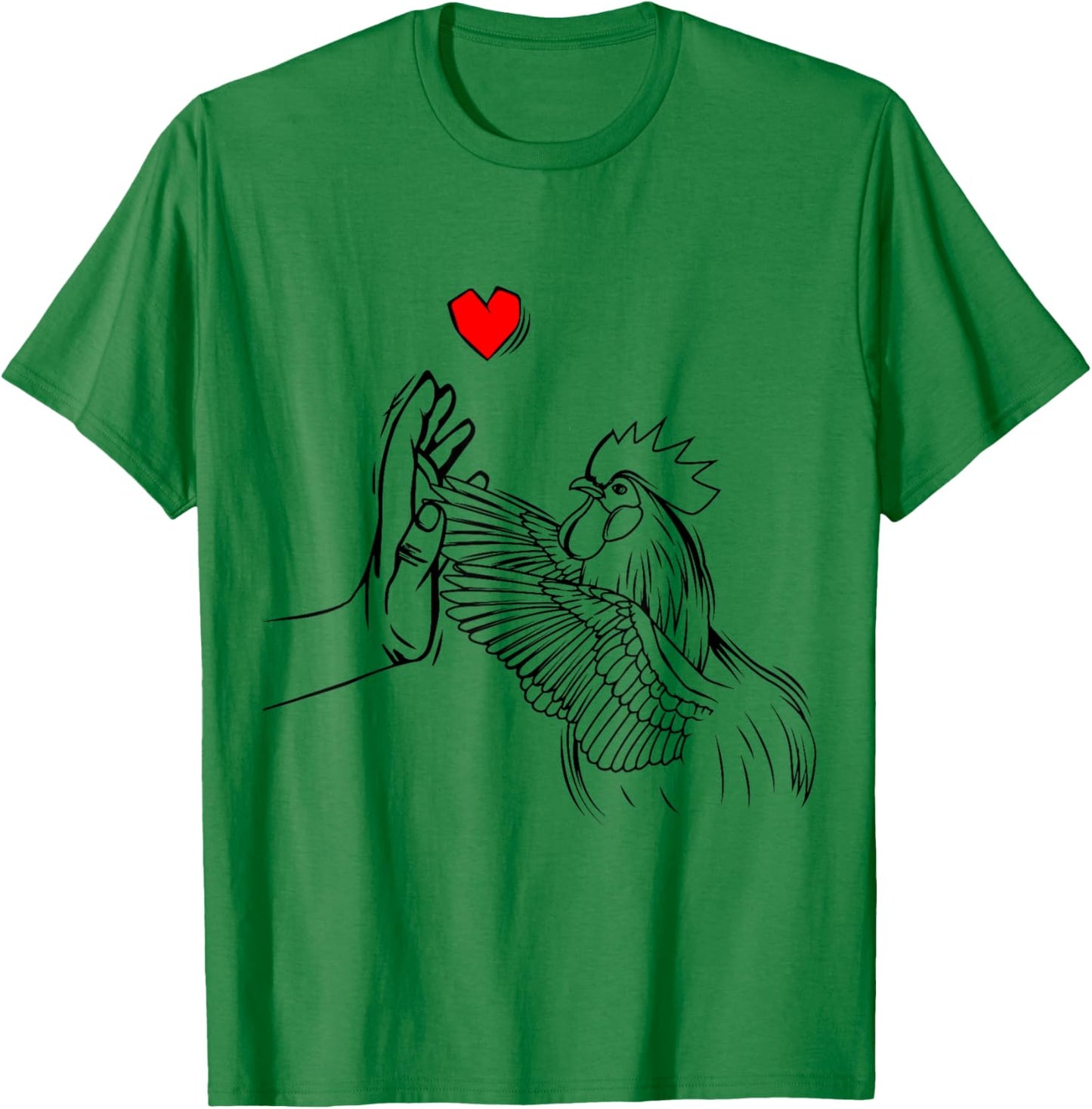 Chicken Love Women Farmer Girls Kids T-Shirt - T-Shirt | Irish Green