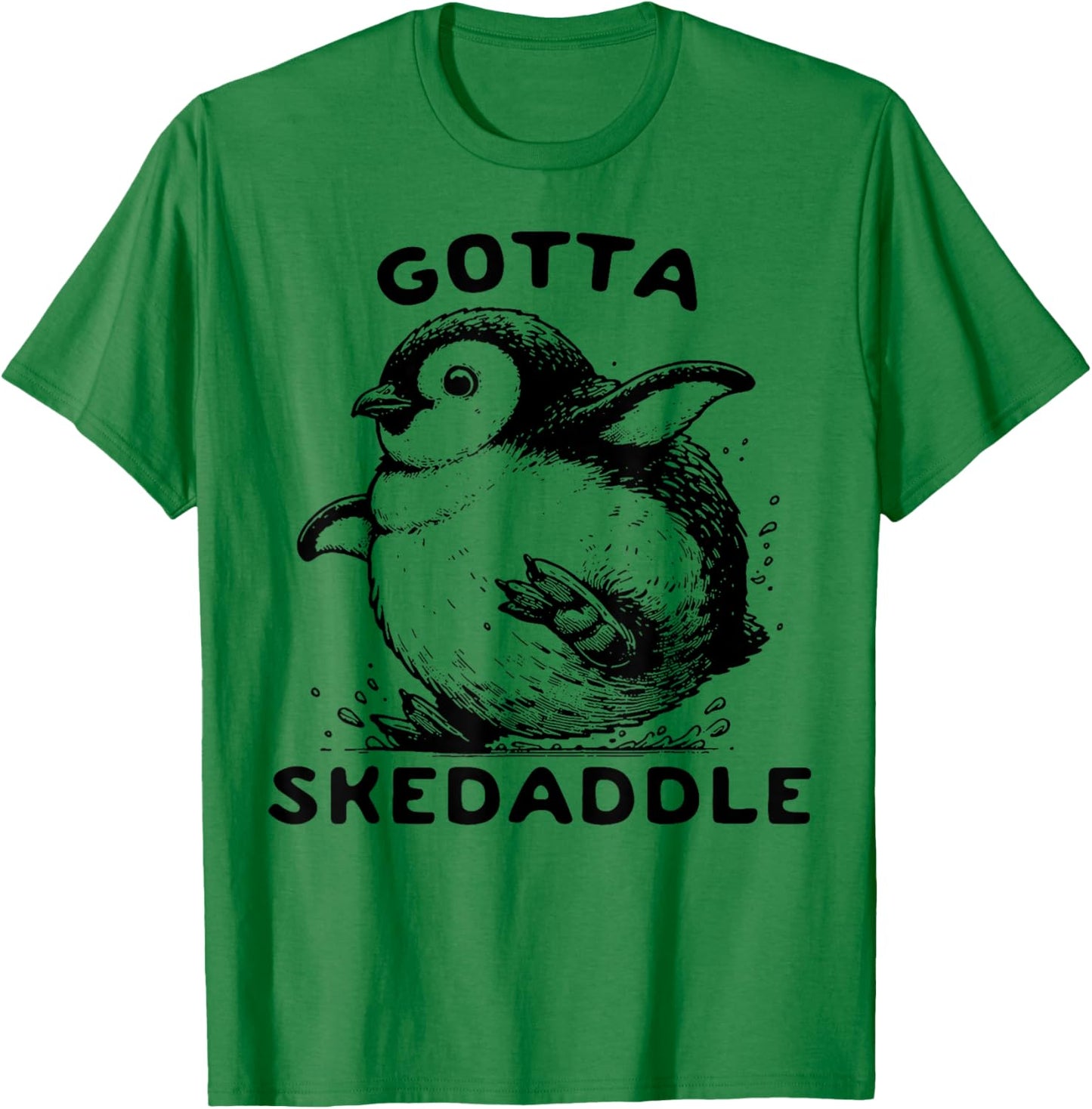 Penguin Gotta Skedaddle T-Shirt - T-Shirt | Irish Green