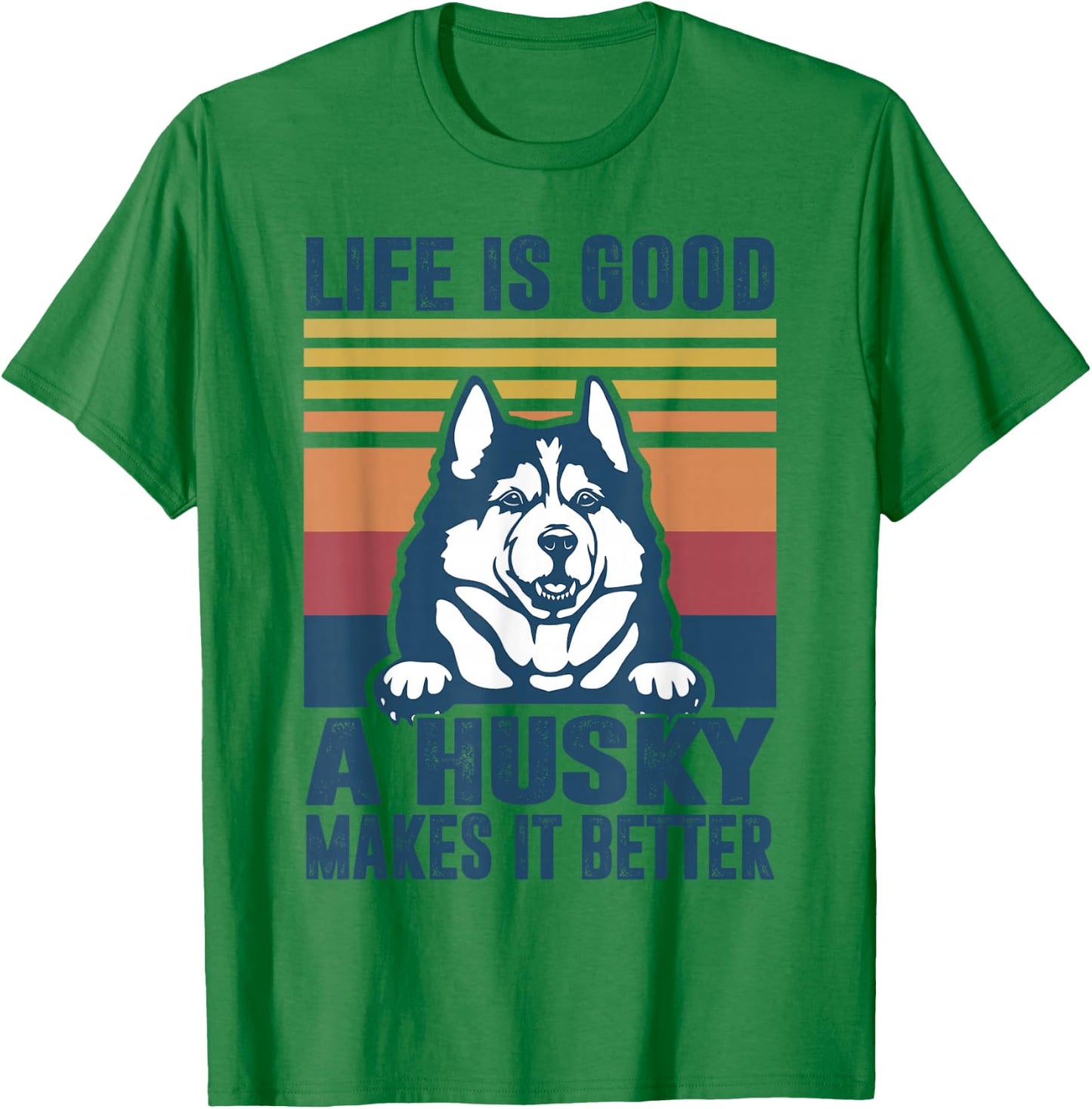 Siberian Husky Gifts Men Husky Dog Dad Dog Mom T-Shirt - T-Shirt | Irish Green