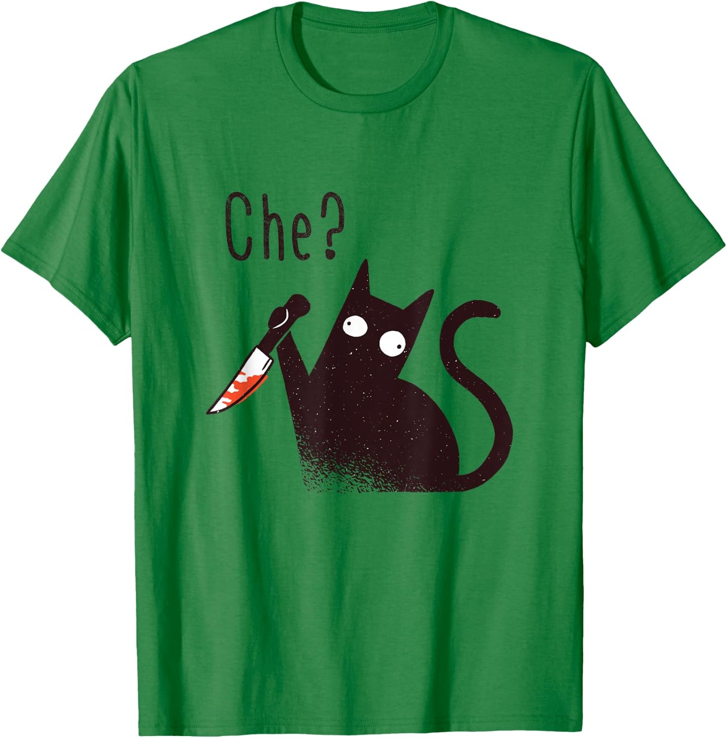 Funny Italian Language Evil Cat With A Knife Women Kids T-Shirt - T-Shirt | Irish Green