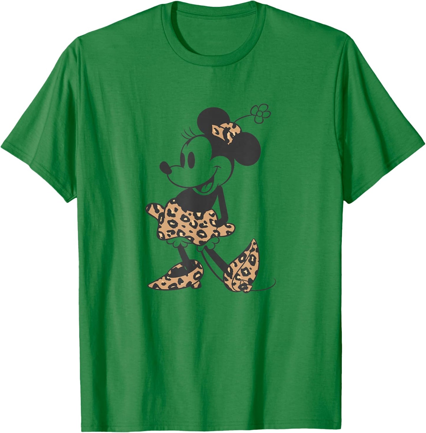 Disney Minnie Mouse Cheetah Print Outfit Small T-Shirt - T-Shirt | Irish Green