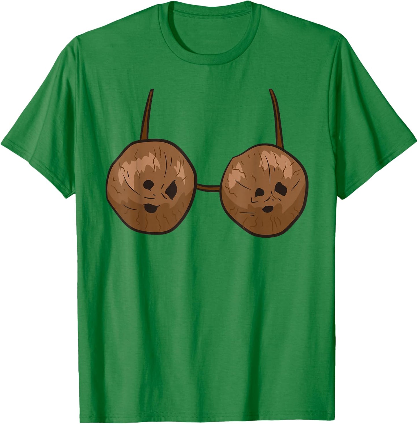 Funny Coconut Summer Coconuts Bra Funny Halloween Costume Women T-Shirt - T-Shirt | Irish Green