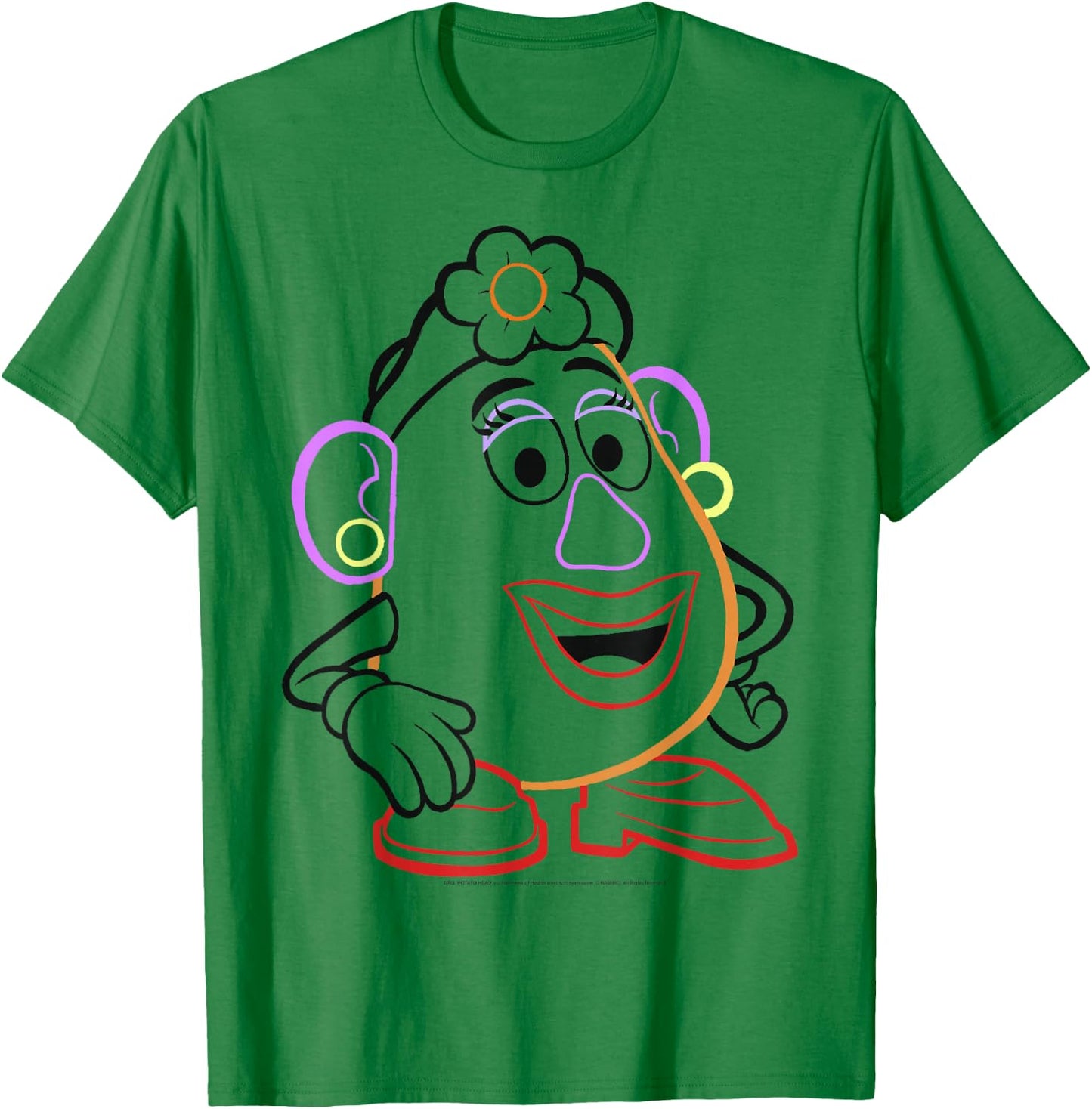 Disney Pixar Toy Story Mrs. Potato Head Line Art T-Shirt - T-Shirt | Irish Green