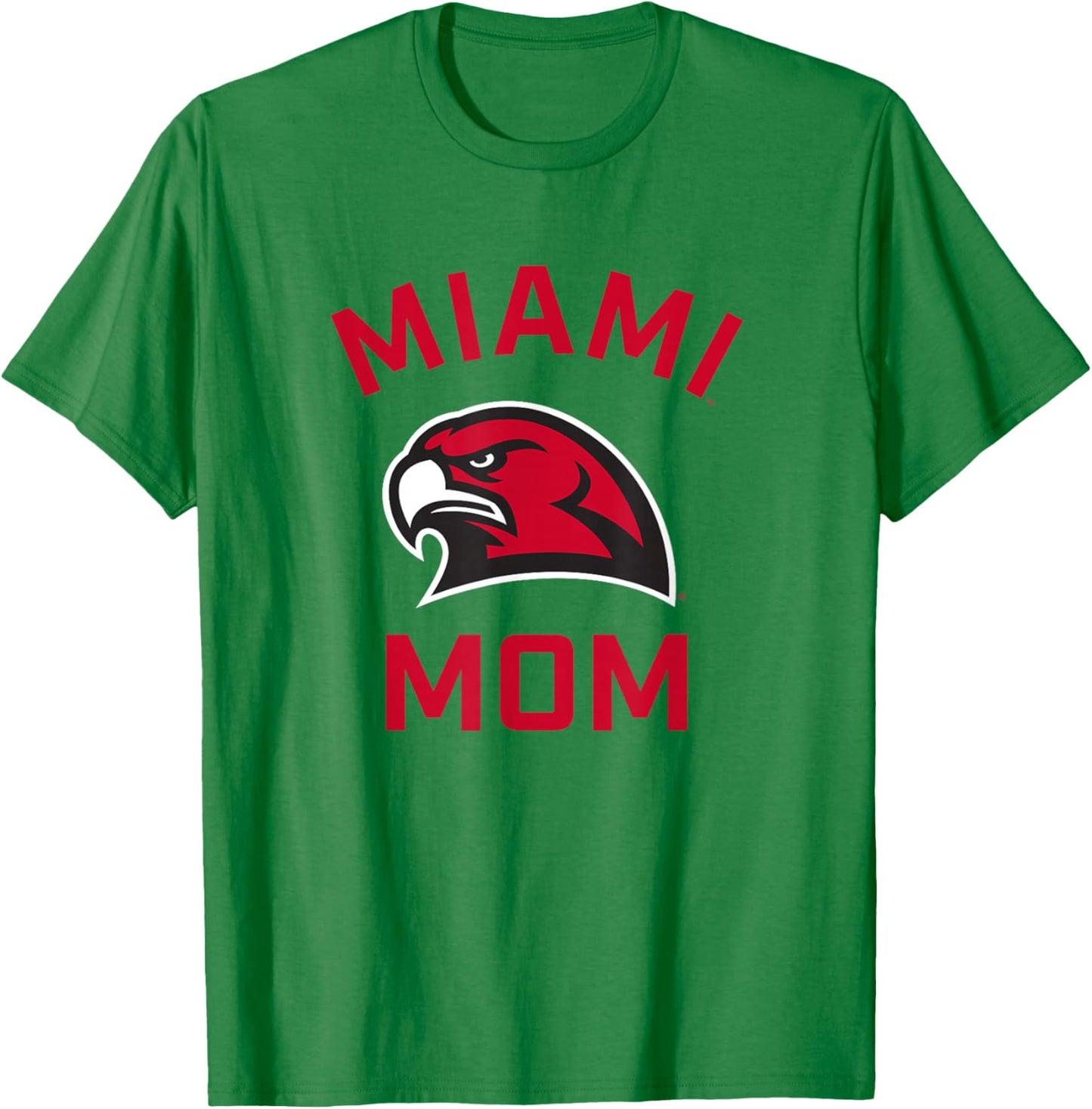 Miami University Ohio Redhawks Arched Mom T-Shirt - T-Shirt | Irish Green