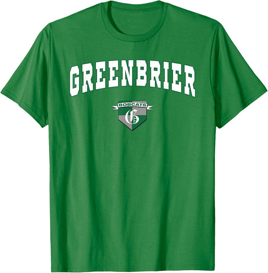 Greenbrier High School Bobcats T-Shirt - T-Shirt | Irish Green