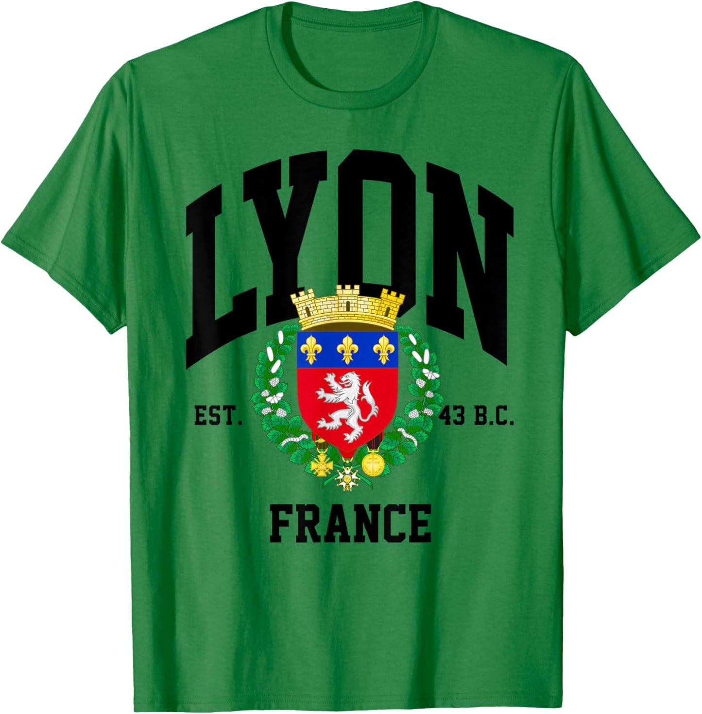 Lyon France Lyon family trip vacation France city Lyon home T-Shirt - T-Shirt | Irish Green