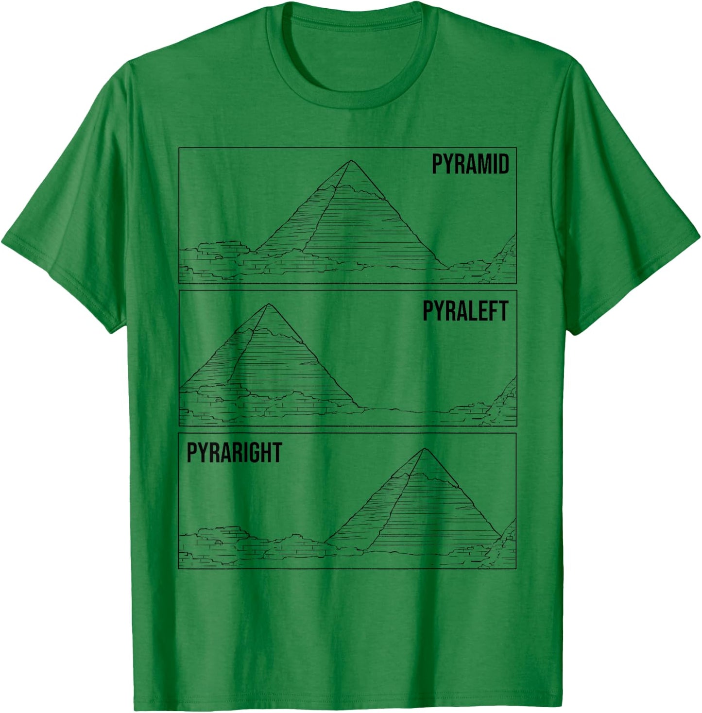 Pyramid Meme Funny Ancient Egypt Pyramids Egyptian Gift T-Shirt - T-Shirt | Irish Green