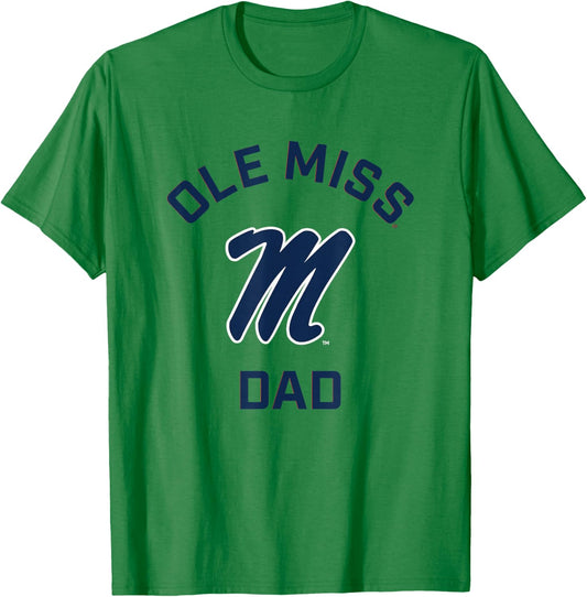 Ole Miss Rebels Arched Dad T-Shirt - T-Shirt | Irish Green