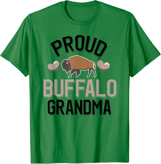 Proud Buffalo Grandma T-Shirt - T-Shirt | Irish Green