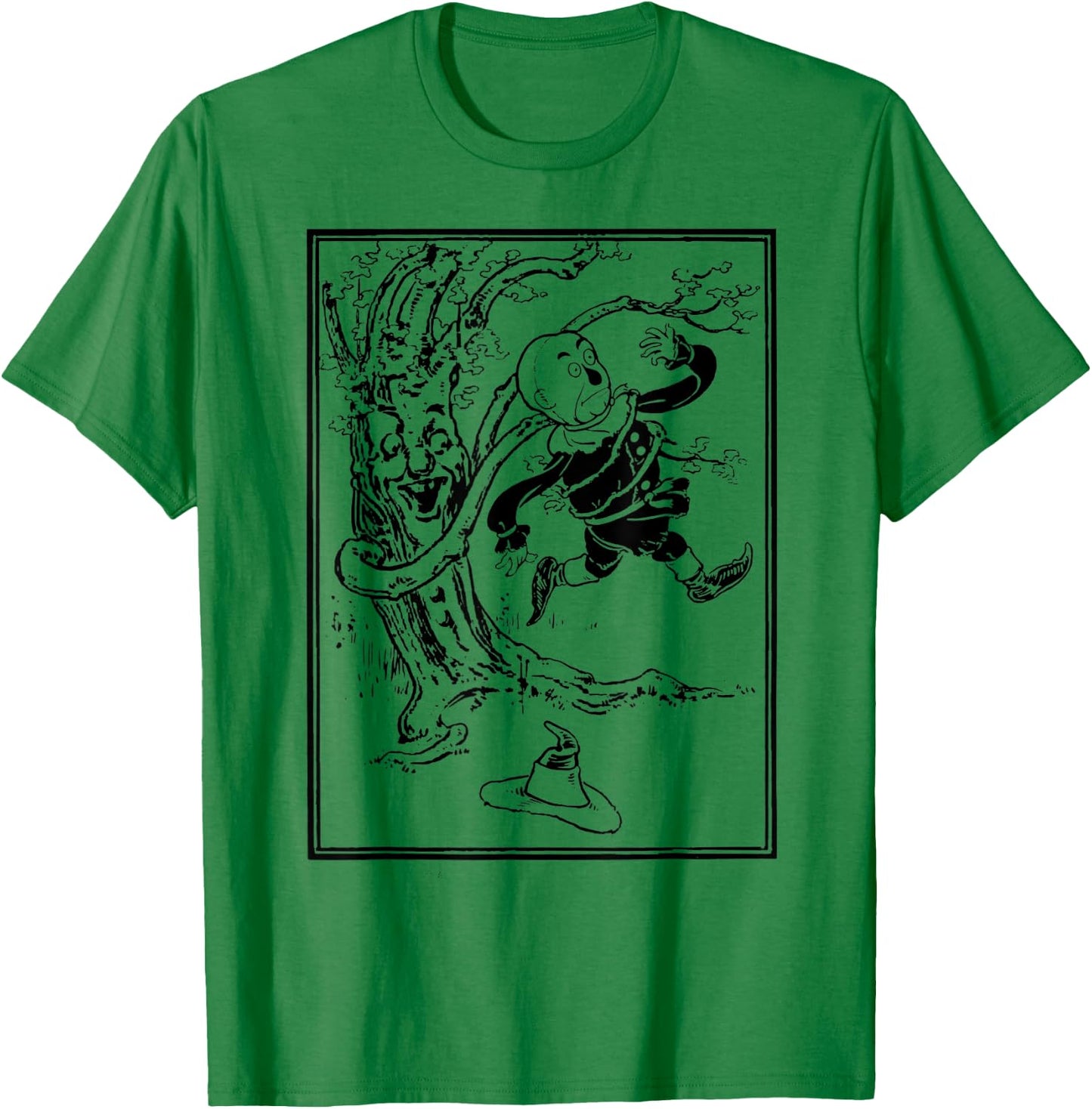 Emerald City Land of OZ Brick Road Wizard of OZ Scarecrow T-Shirt - T-Shirt | Irish Green