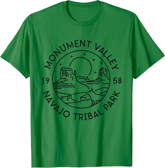 Monument Valley Navajo Tribal Park 1958 Arizona Utah T-Shirt - T-Shirt | Irish Green