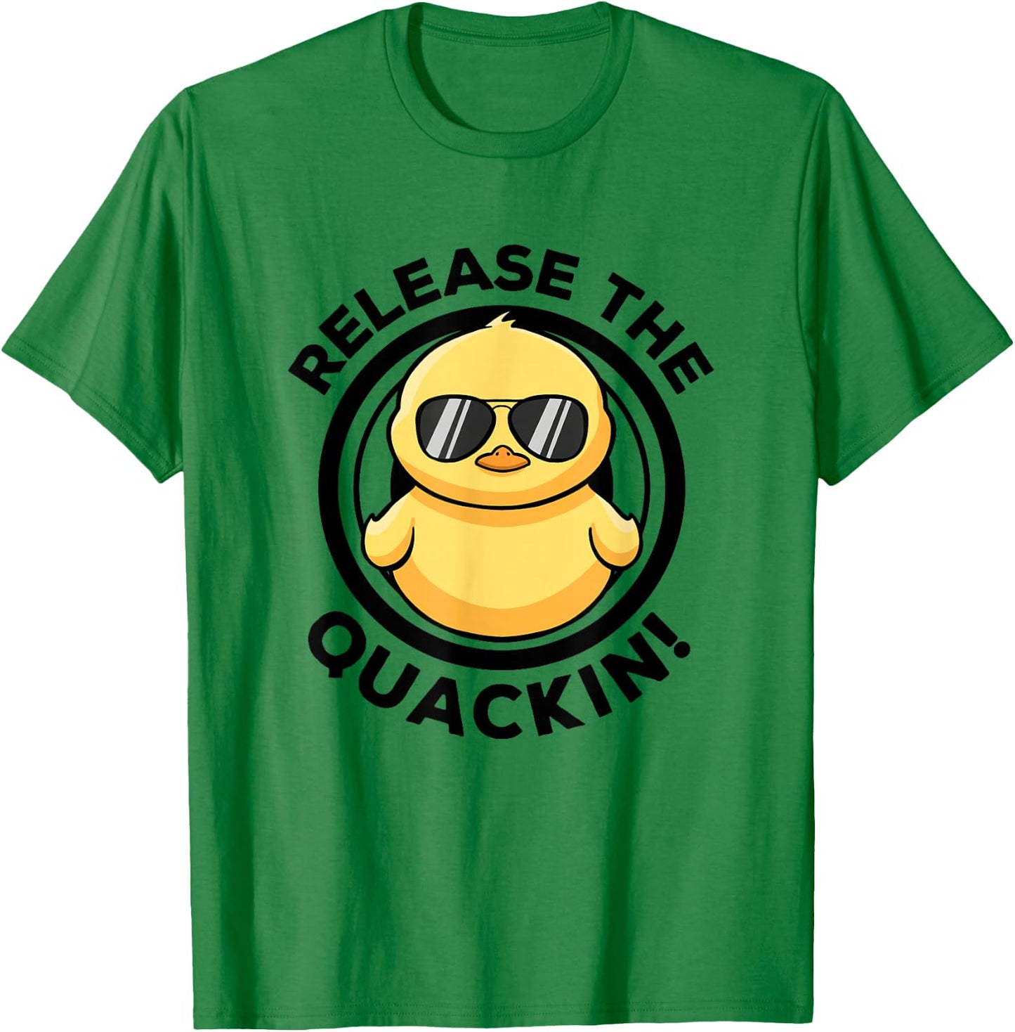Release The Quackin I Love Duck Lovers Funny Yellow Duck T-Shirt - T-Shirt | Irish Green
