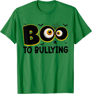 Boo To Bullying Orange Anti Bullying Unity Day Halloween Kid T-Shirt - T-Shirt | Irish Green
