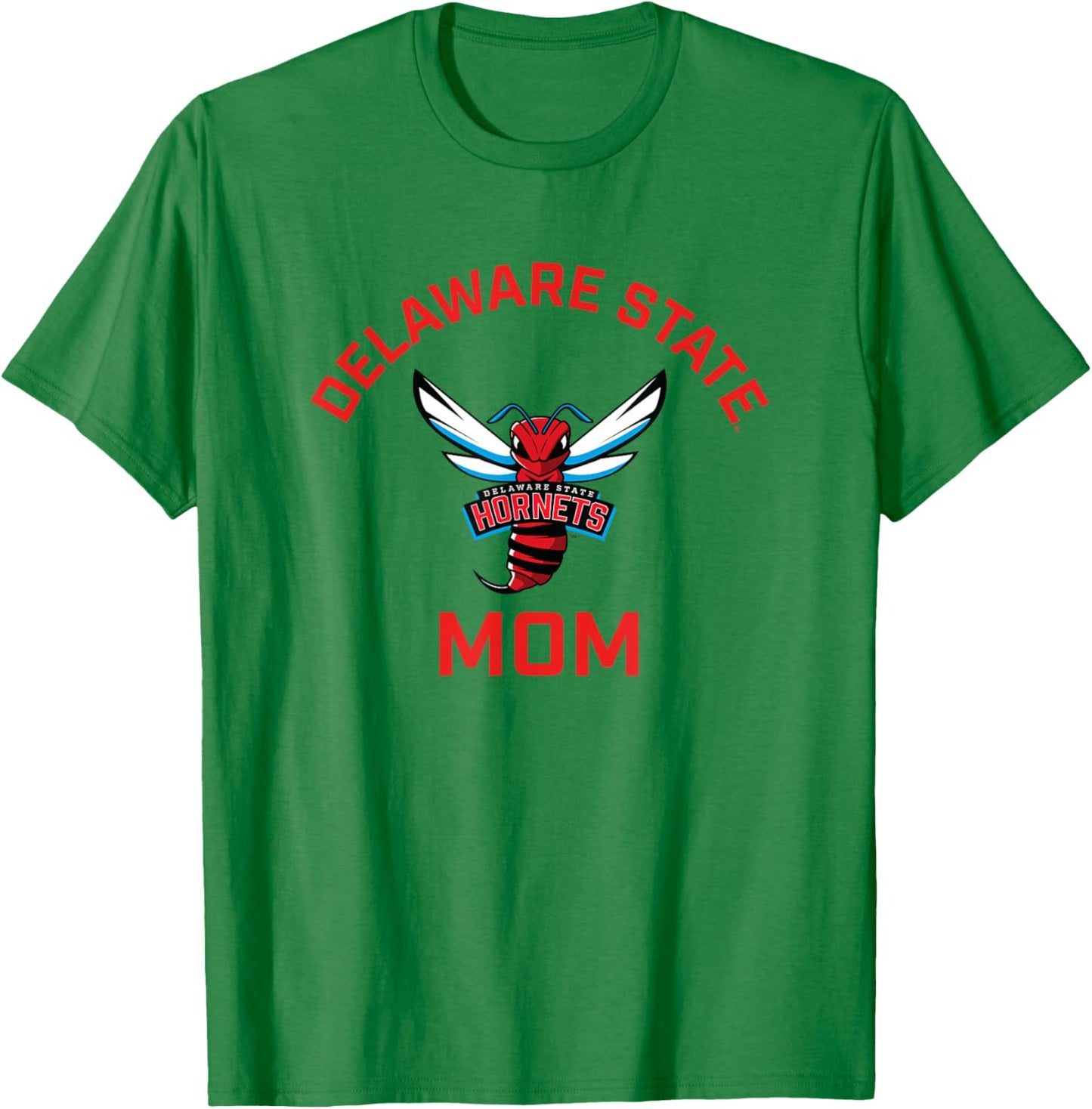 Delaware State University DSU Hornets Arched Mom T-Shirt - T-Shirt | Irish Green