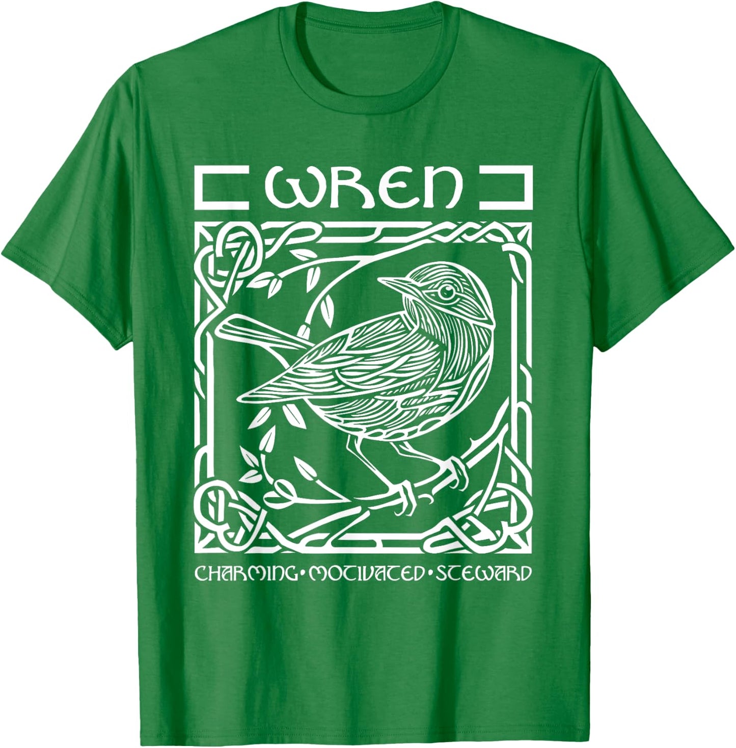 St Patricks Day Celtic Knot Zodiac Wren June 10 - July 7 T-Shirt - T-Shirt | Irish Green