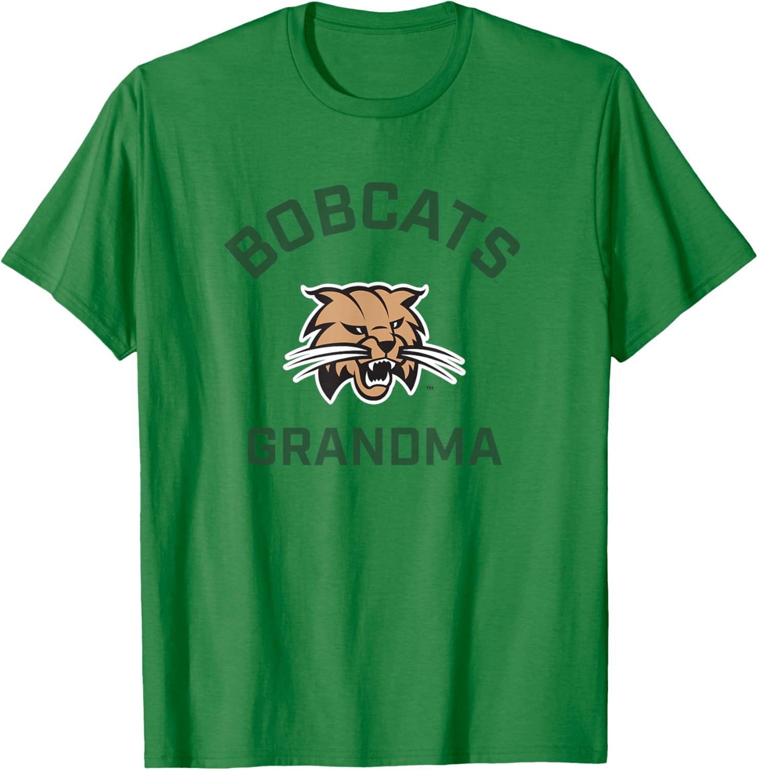 Ohio University Bobcats Arched Grandma T-Shirt - T-Shirt | Irish Green