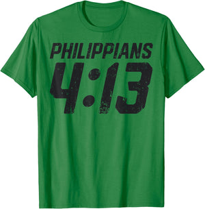 Philippians 4:13 Christian Bible Verse Men Women Religious T-Shirt - T-Shirt | Irish Green