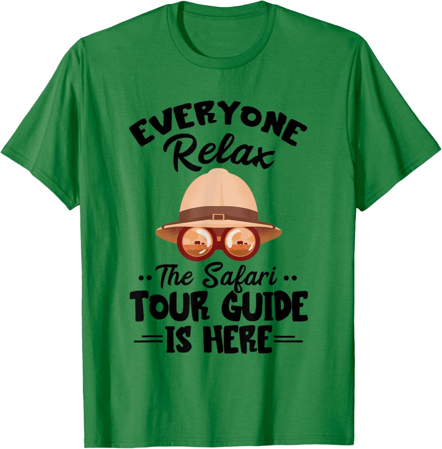 Safari Tour Guide Costume Everyone Relax Safari Tour Guide T-Shirt - T-Shirt | Irish Green