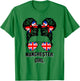 Manchester Girl Messy Bun, UK British United Kingdom Flag T-Shirt - T-Shirt | Irish Green