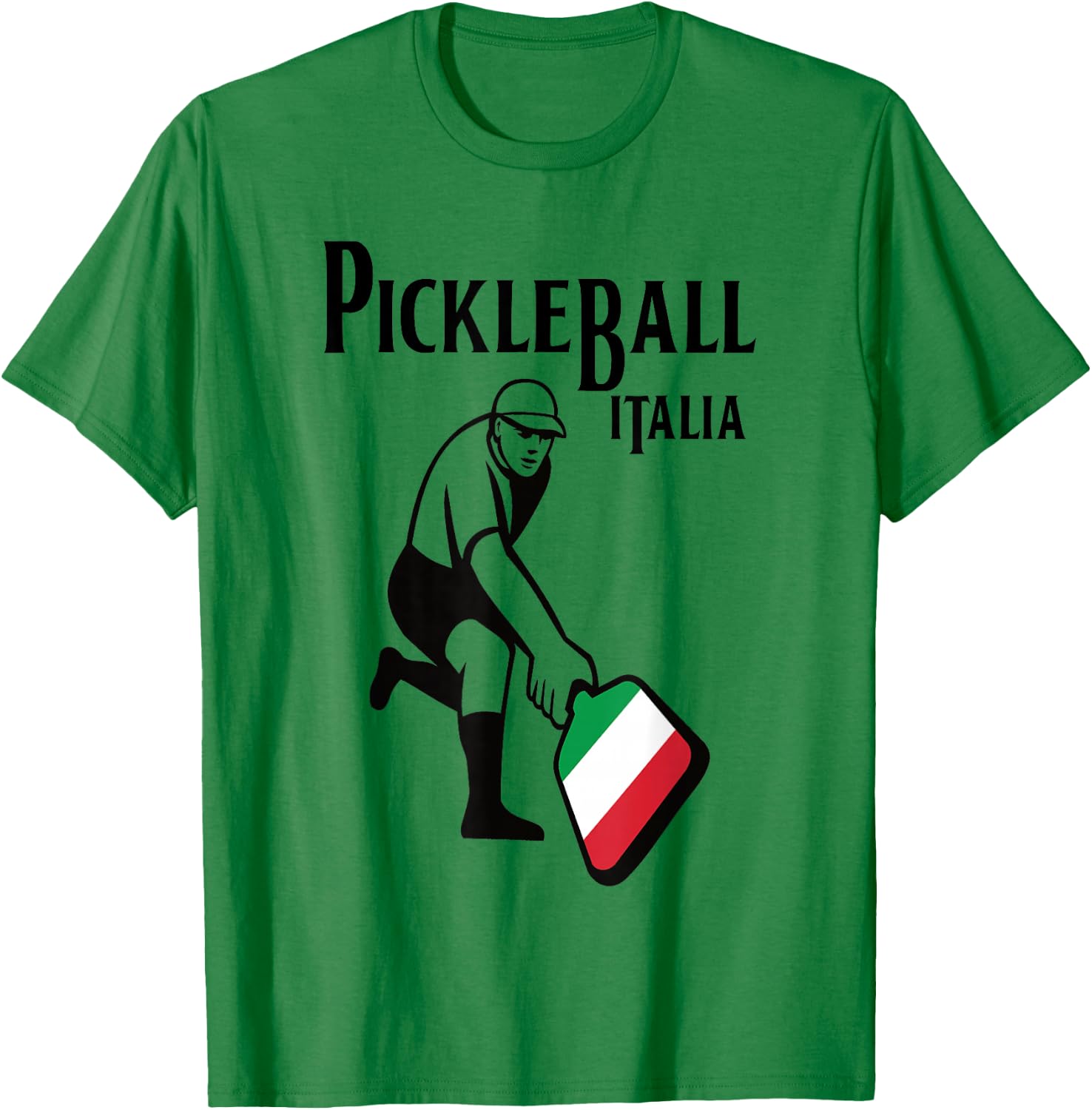 Pickleball Italia Italy Retro Vintage Design T-Shirt - T-Shirt | Irish Green