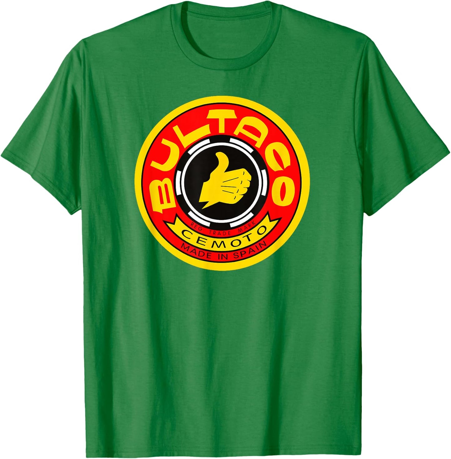 Vintage Bultaco Motorcycle Design T-Shirt - T-Shirt | Irish Green