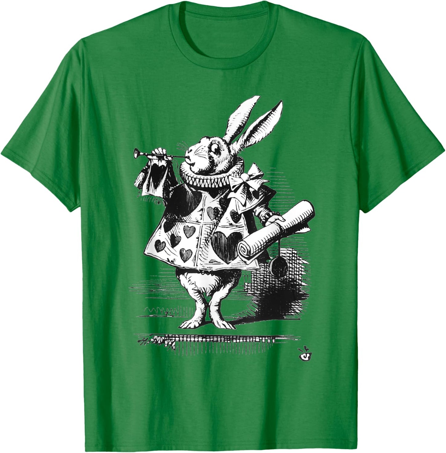 Vintage Alice In Wonderland Retro White Rabbit Costume T-Shirt - T-Shirt | Irish Green