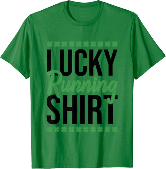 St. Patrick's Day Gym Fitness Marathon Running Lucky Running T-Shirt - T-Shirt | Irish Green