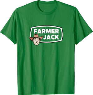 Farmer Jack Retro 80s Funny Men's & Women's Vintage Graphic T-Shirt - T-Shirt | Irish Green