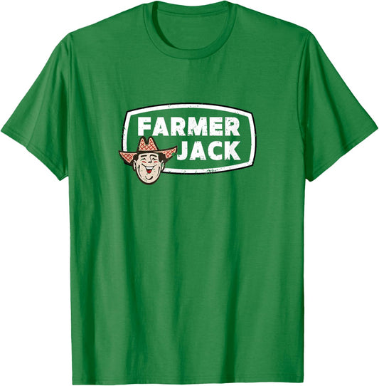 Farmer Jack Retro 80s Funny Men's & Women's Vintage Graphic T-Shirt - T-Shirt | Irish Green