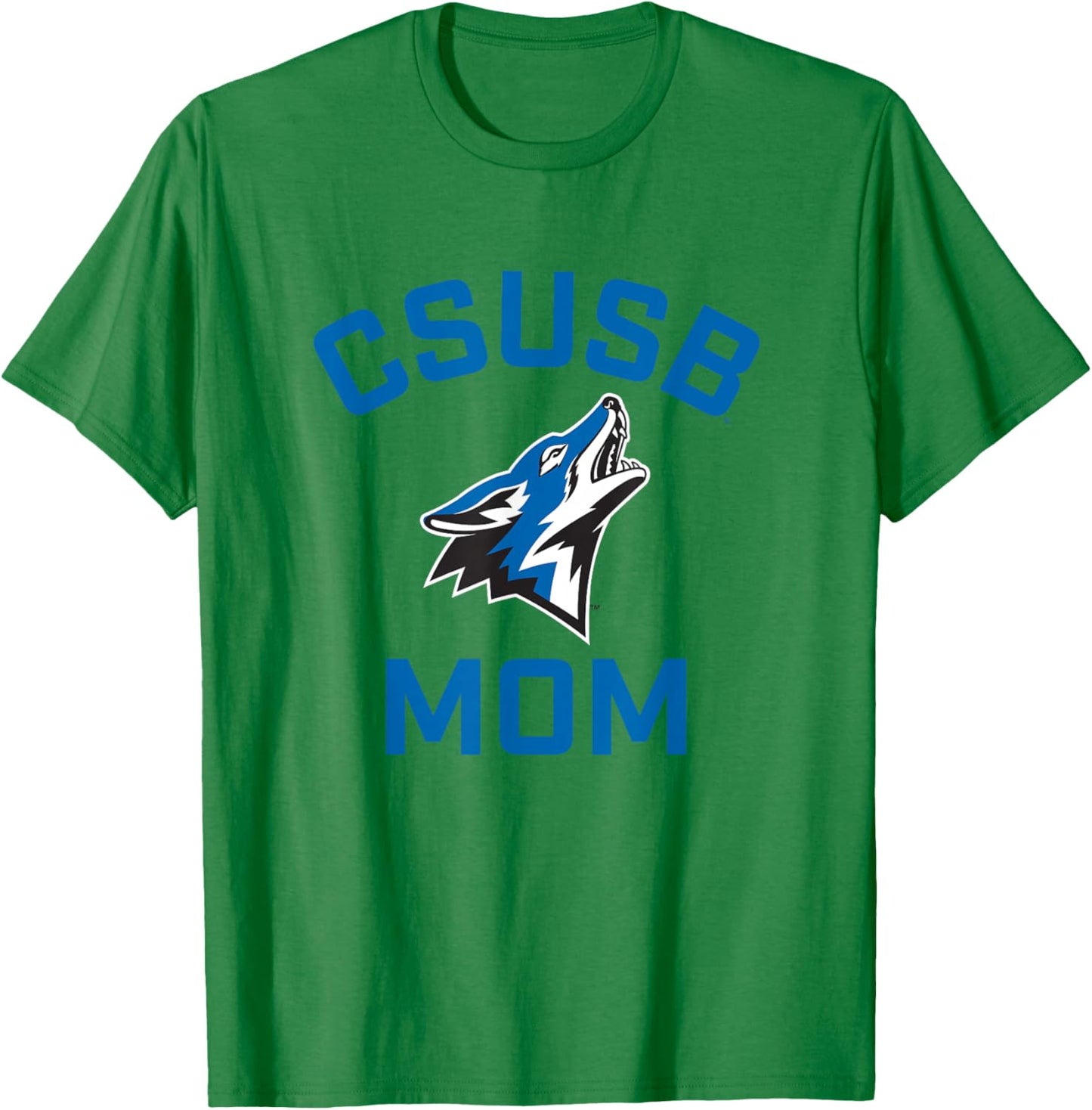 Cal State San Bernardino CSUSB Coyotes Arched Mom T-Shirt - T-Shirt | Irish Green