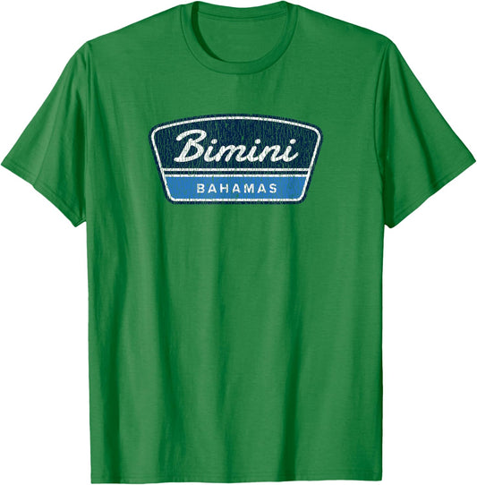 Retro Bimini Bahamas Vintage Throwback Souvenir T-Shirt - T-Shirt | Irish Green