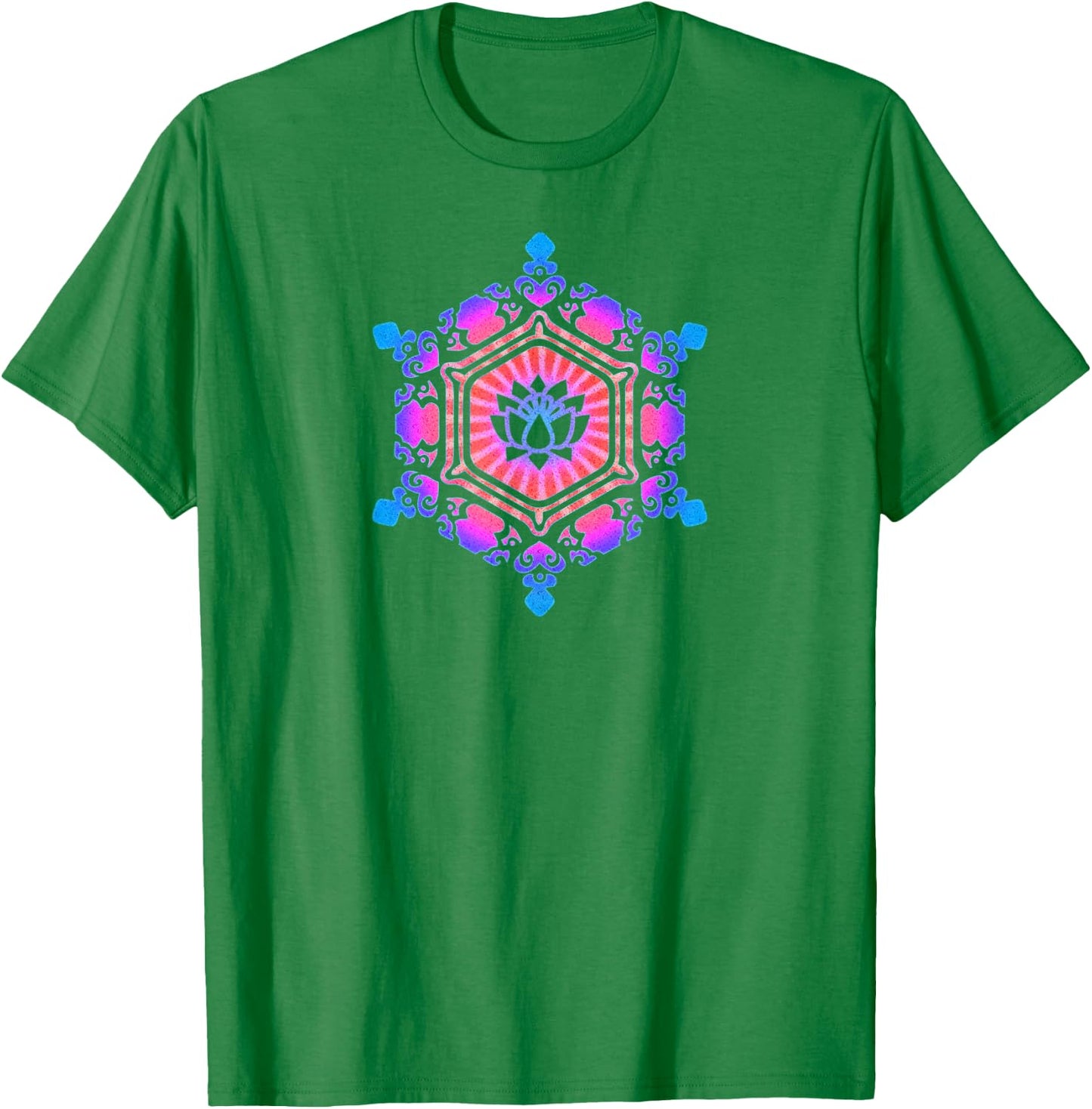 Water crystal, love, lotus flower, yoga, symbol, buddhism T-Shirt - T-Shirt | Irish Green