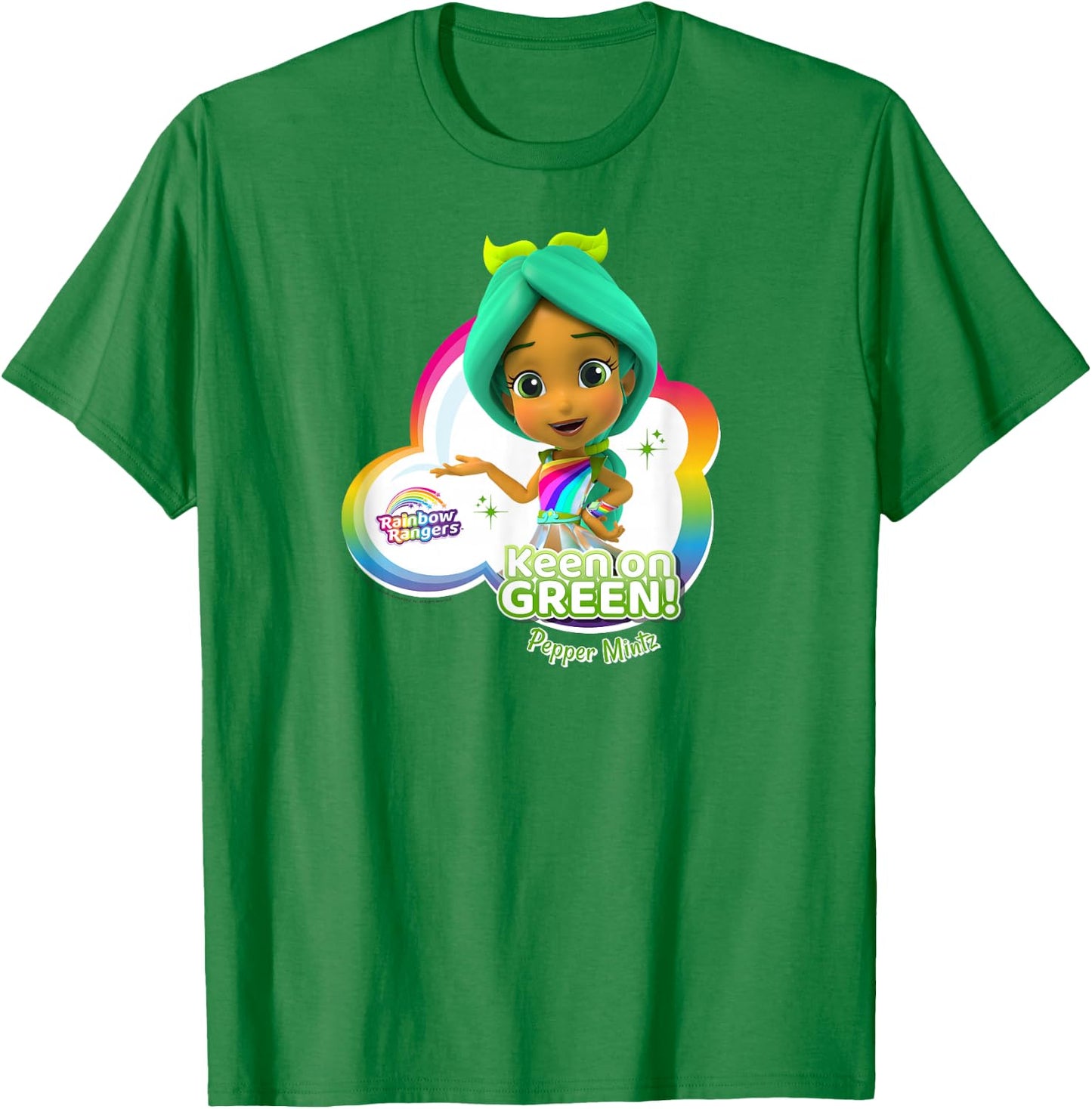 Rainbow Rangers Pepper Mintz "Keen on Green!" T-Shirt - T-Shirt | Irish Green