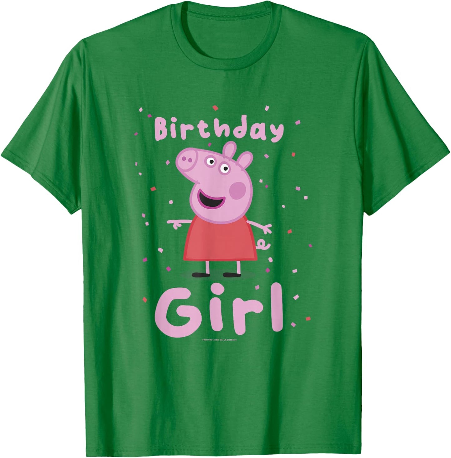 Peppa Pig Birthday Girl Pink Celebration Lyrics T-Shirt - T-Shirt | Irish Green