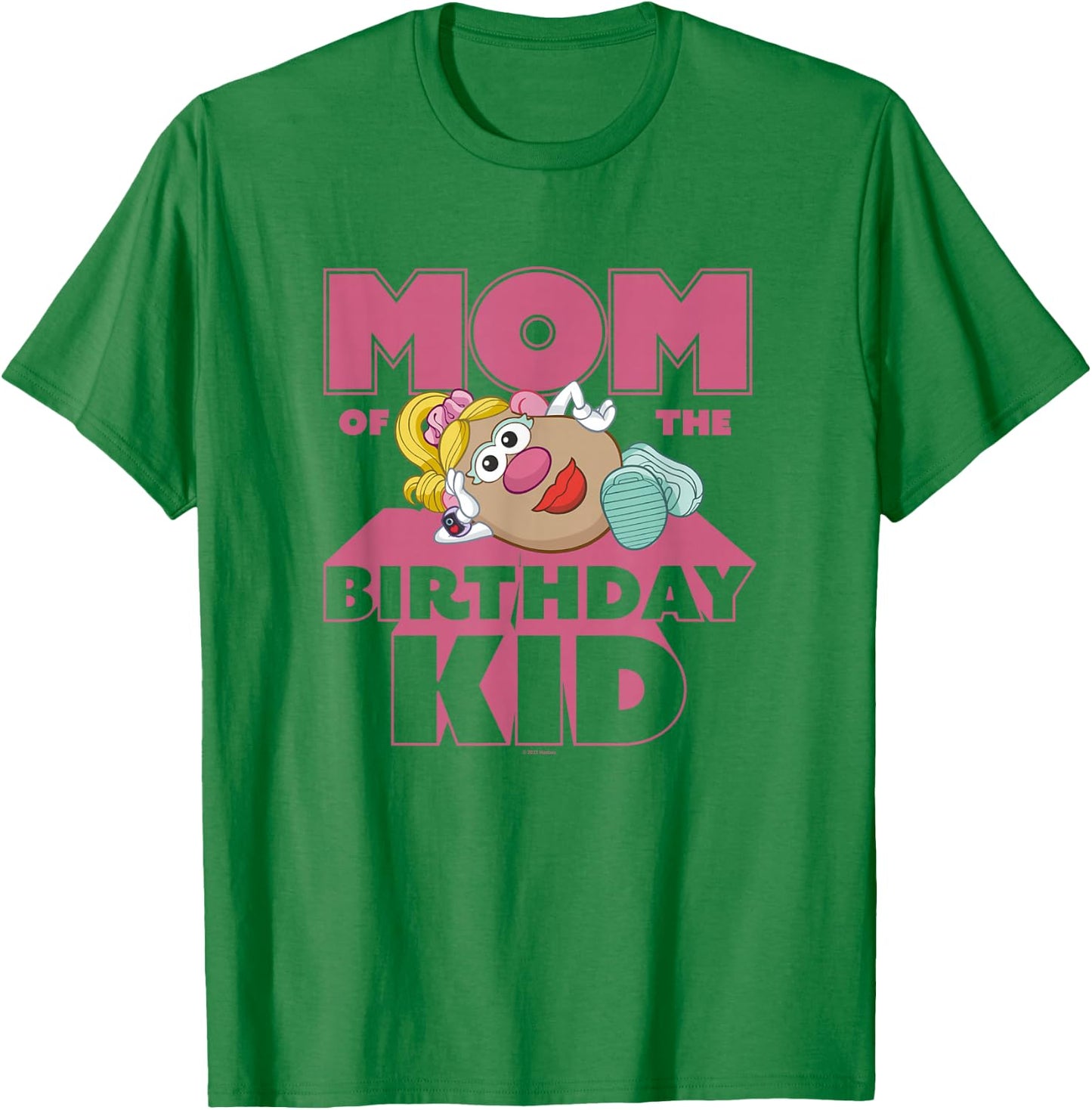Mr. Potato Head Mom Of The Birthday Kid Sassy Portrait T-Shirt - T-Shirt | Irish Green