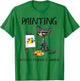 Painting Because Murder Is Wrong Cat Men Women T-Shirt - T-Shirt | Irish Green