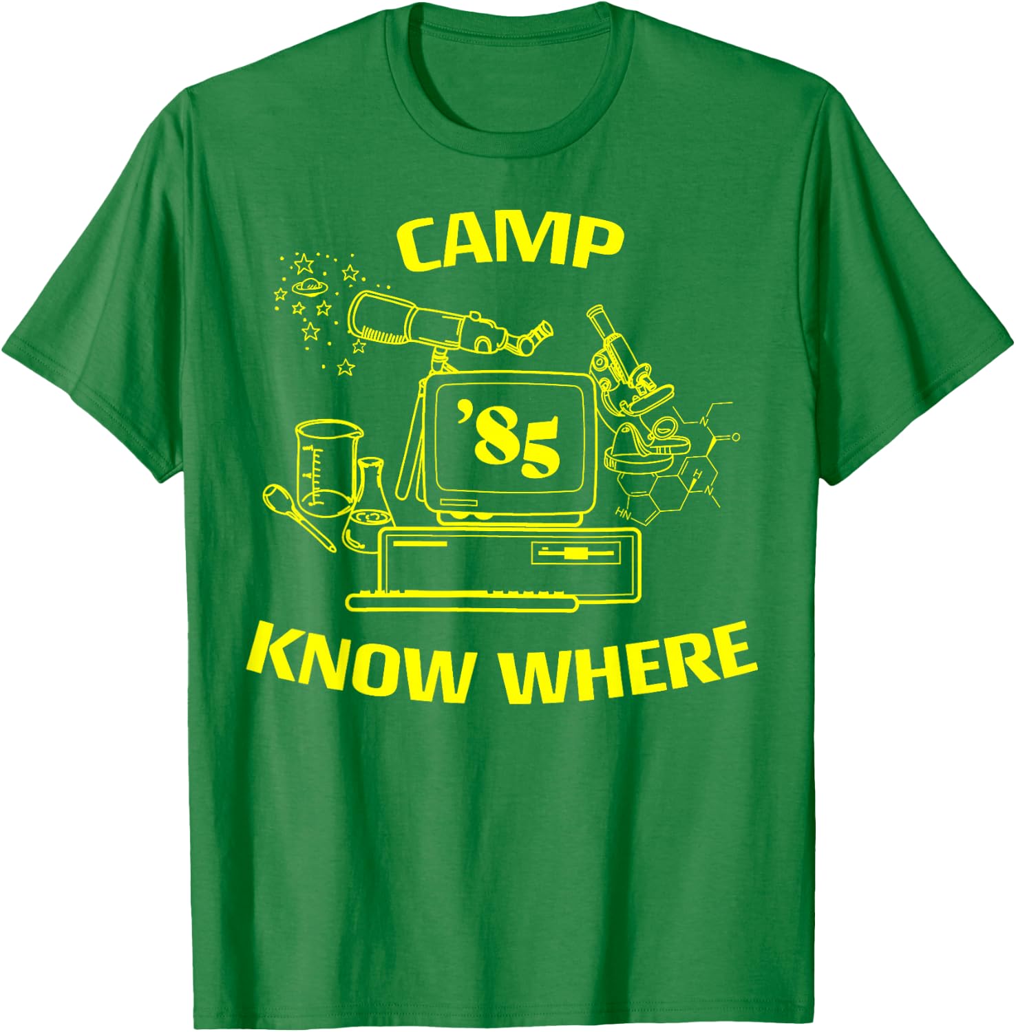 Netflix Stranger Things Camp Know Where 85 Logo T-Shirt - T-Shirt | Irish Green