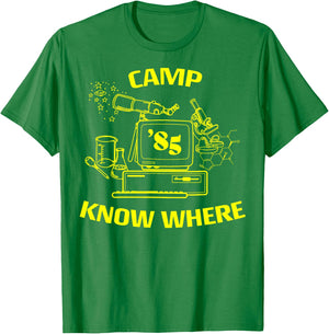 Netflix Stranger Things Camp Know Where 85 Logo T-Shirt - T-Shirt | Irish Green