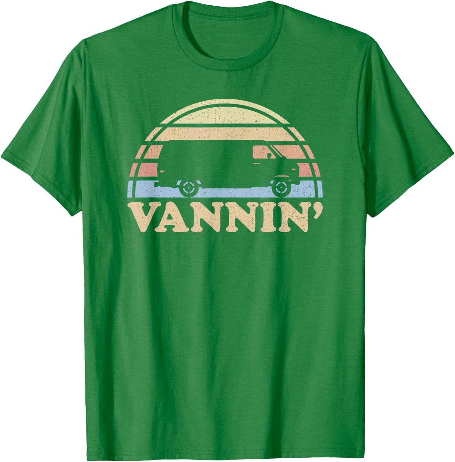 Vannin Shirt Van Life Retro Van Lovers Vanner Vantasy Camper T-Shirt - T-Shirt | Irish Green