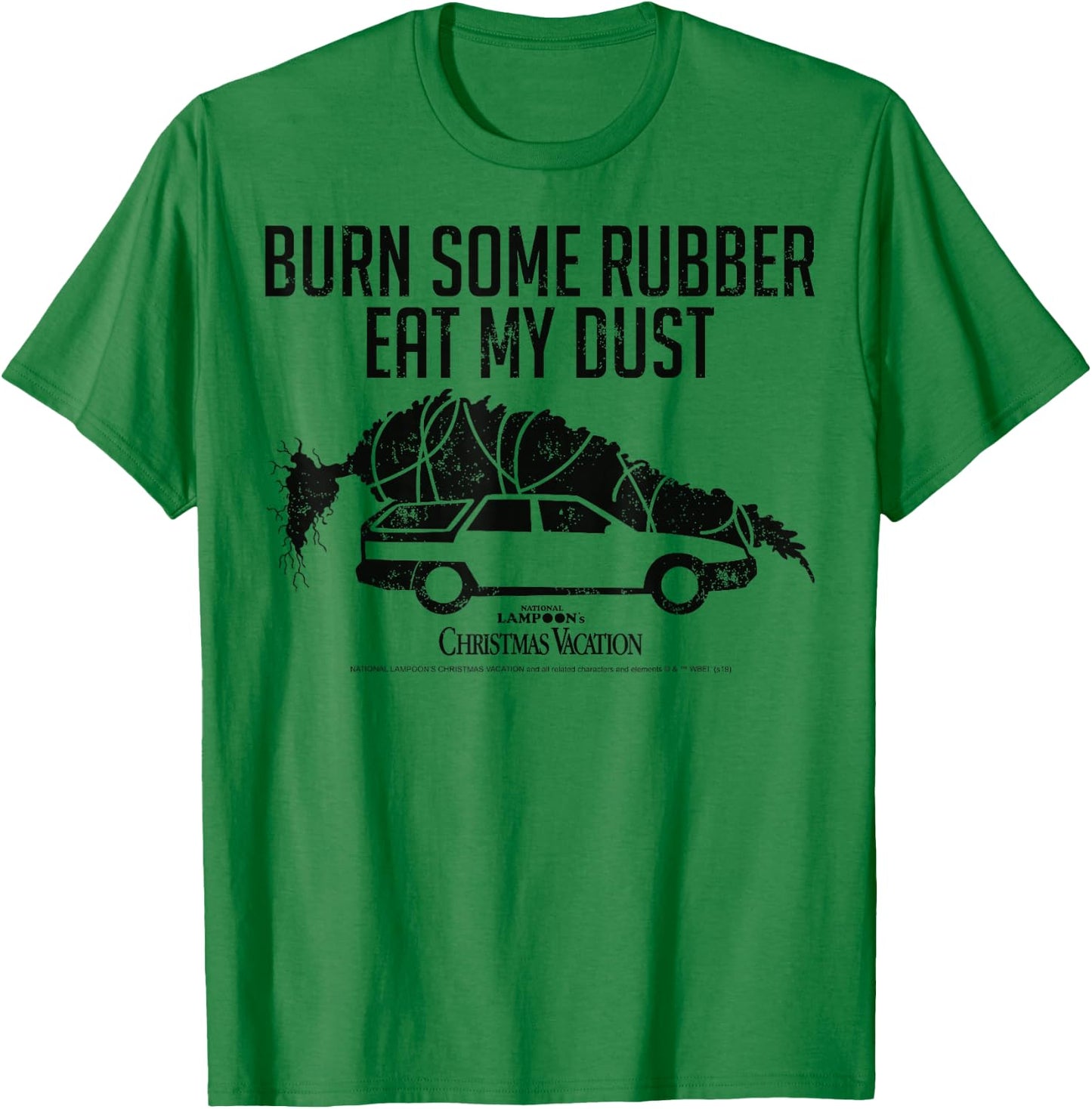 National Lampoon's Christmas Vacation Eat My Dust Vintage T-Shirt - T-Shirt | Irish Green