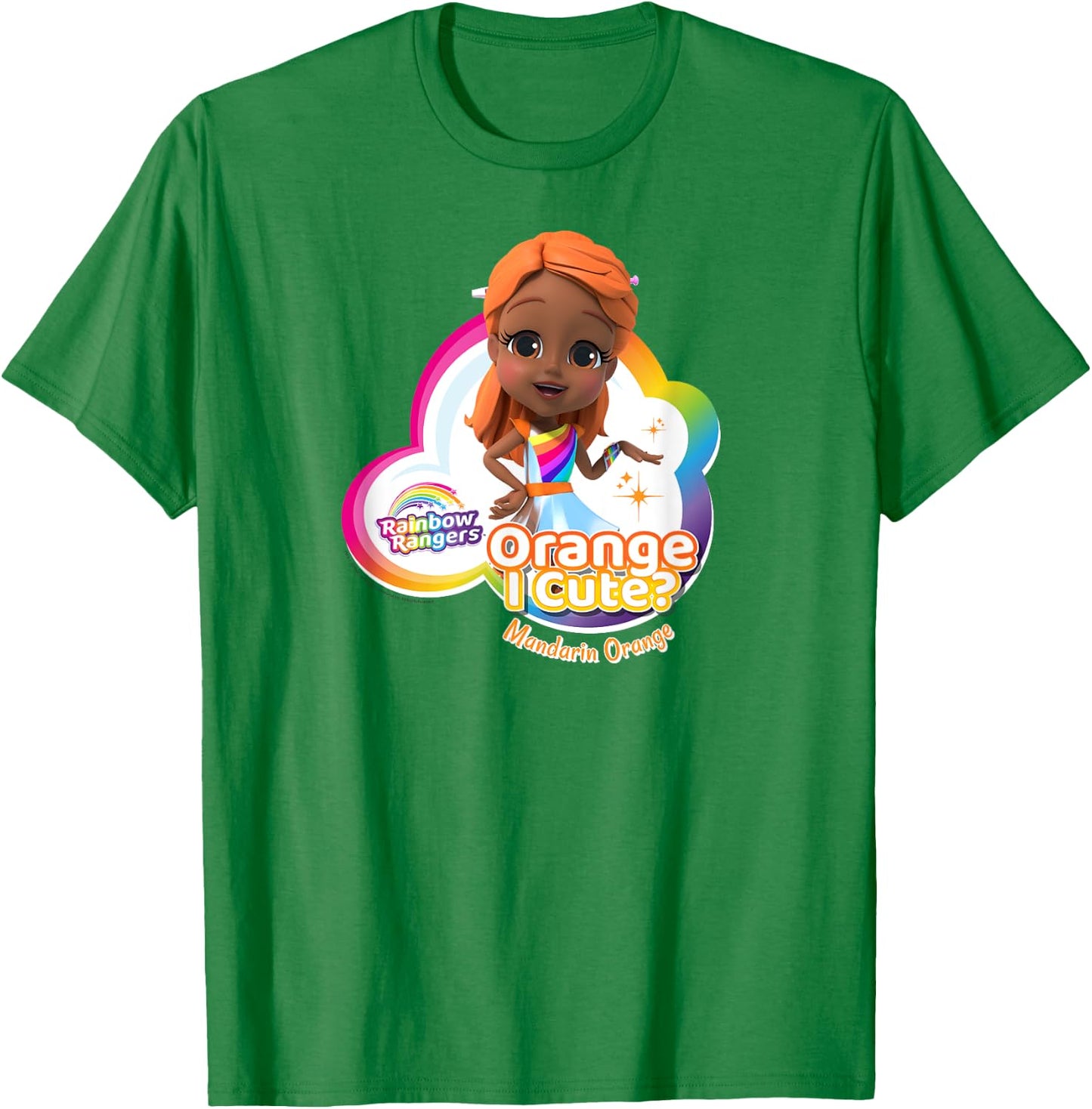 Rainbow Rangers Mandarin Orange "Orange I Cute?" T-Shirt - T-Shirt | Irish Green