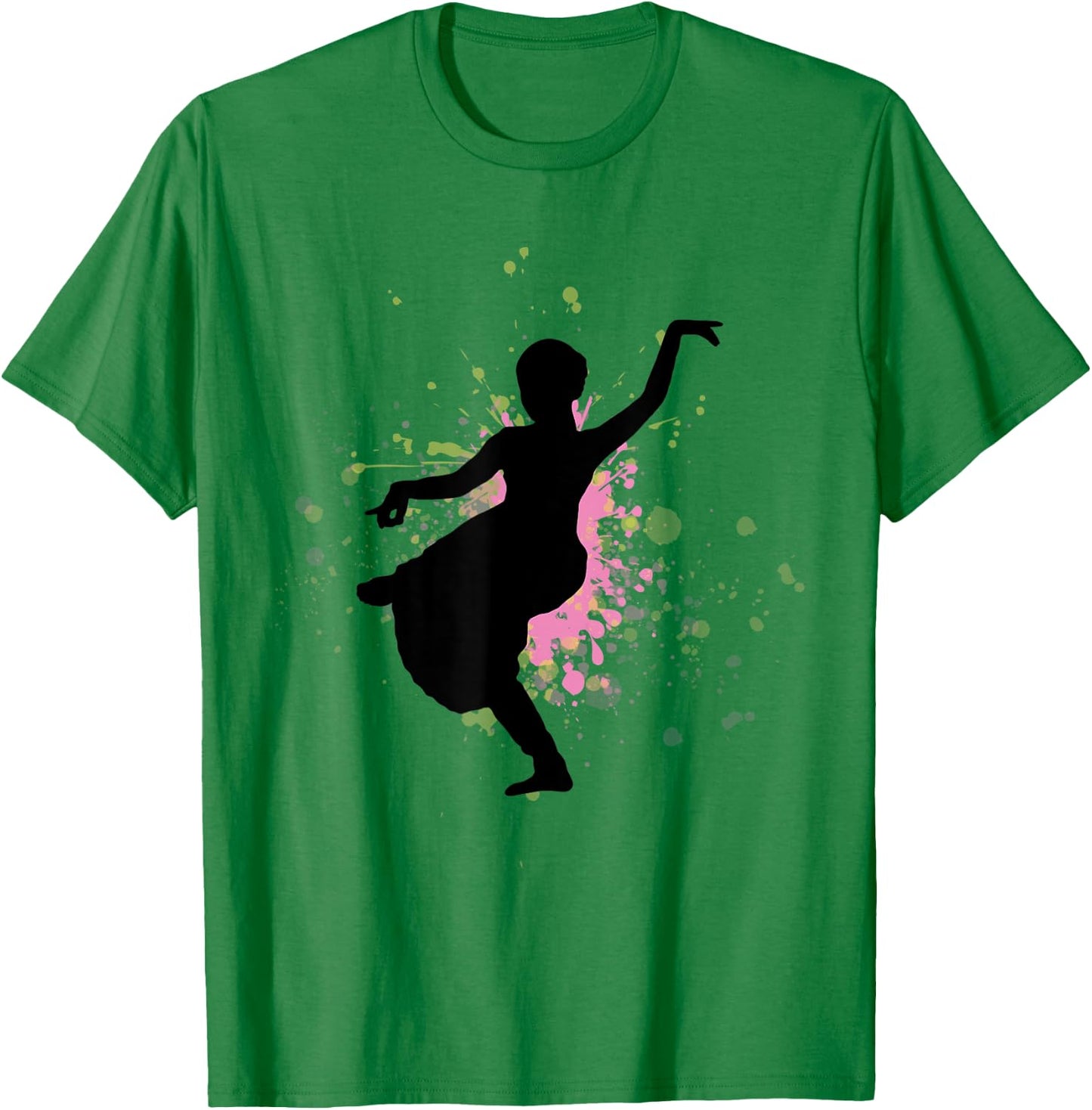 Indian Classical Dance Silhouette T-Shirt - T-Shirt | Irish Green