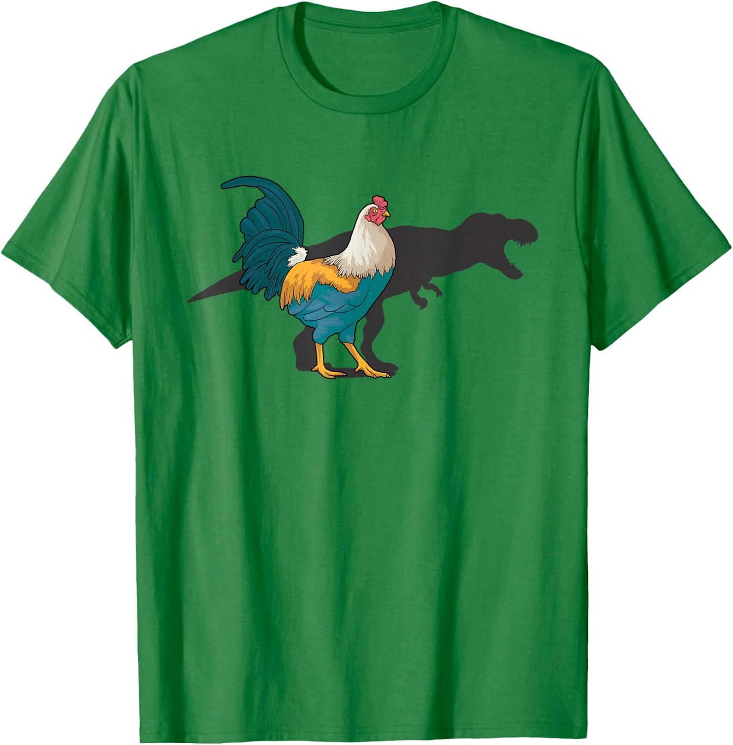 Chicken Dinosaur Shadow T Rex Hen Lover Cute Chicken Farmer T-Shirt - T-Shirt | Irish Green