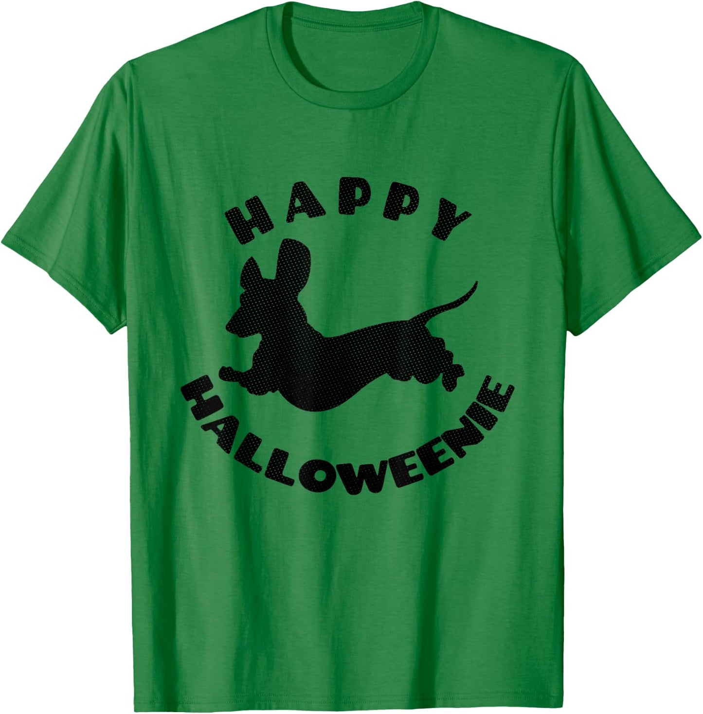 Happy Halloweenie - Funny Dachshund Dog Halloween Pun T-Shirt - T-Shirt | Irish Green