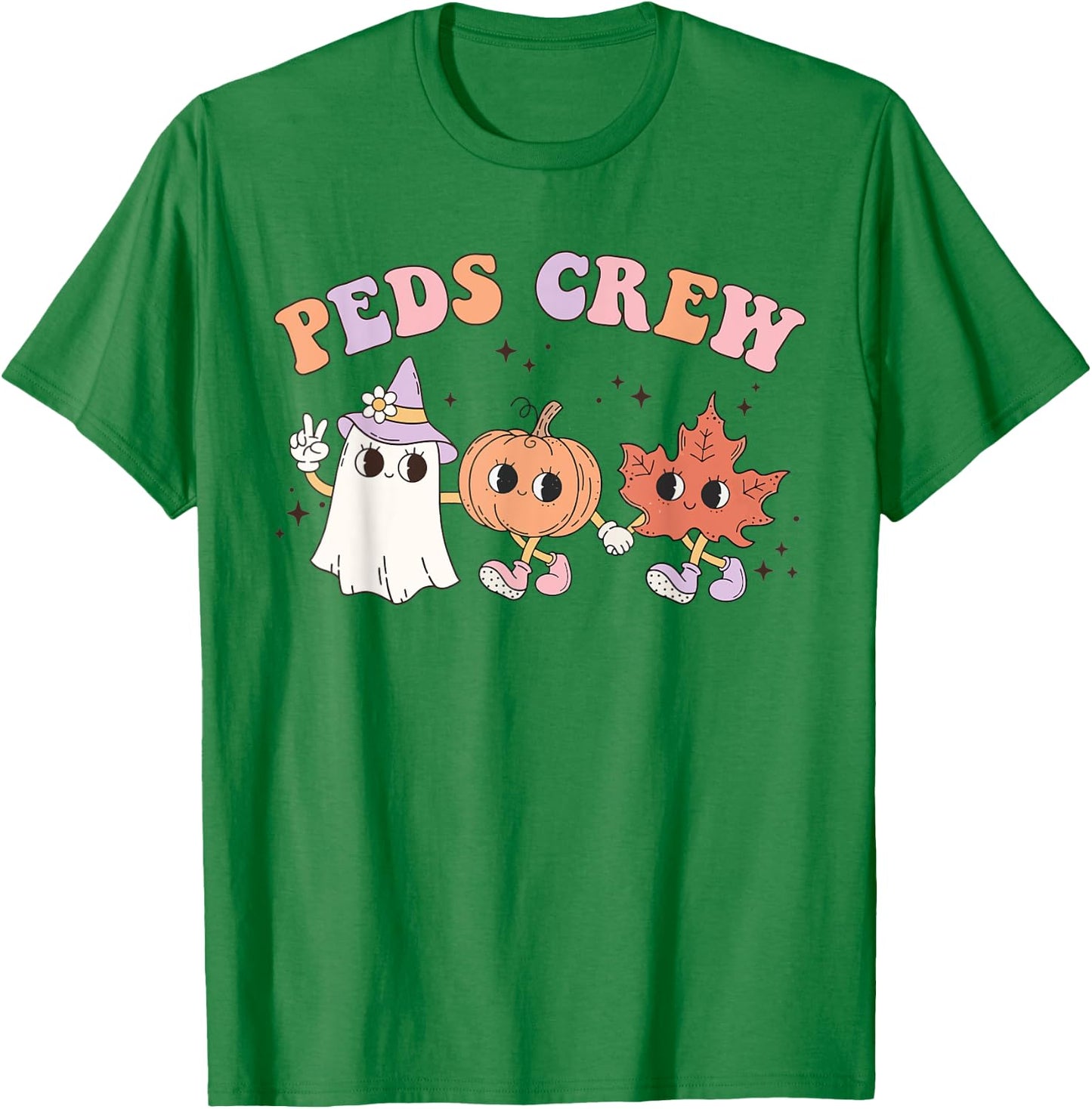 Cute Peds Crew Halloween Pediatric Nurse Pediatric T-Shirt - T-Shirt | Irish Green