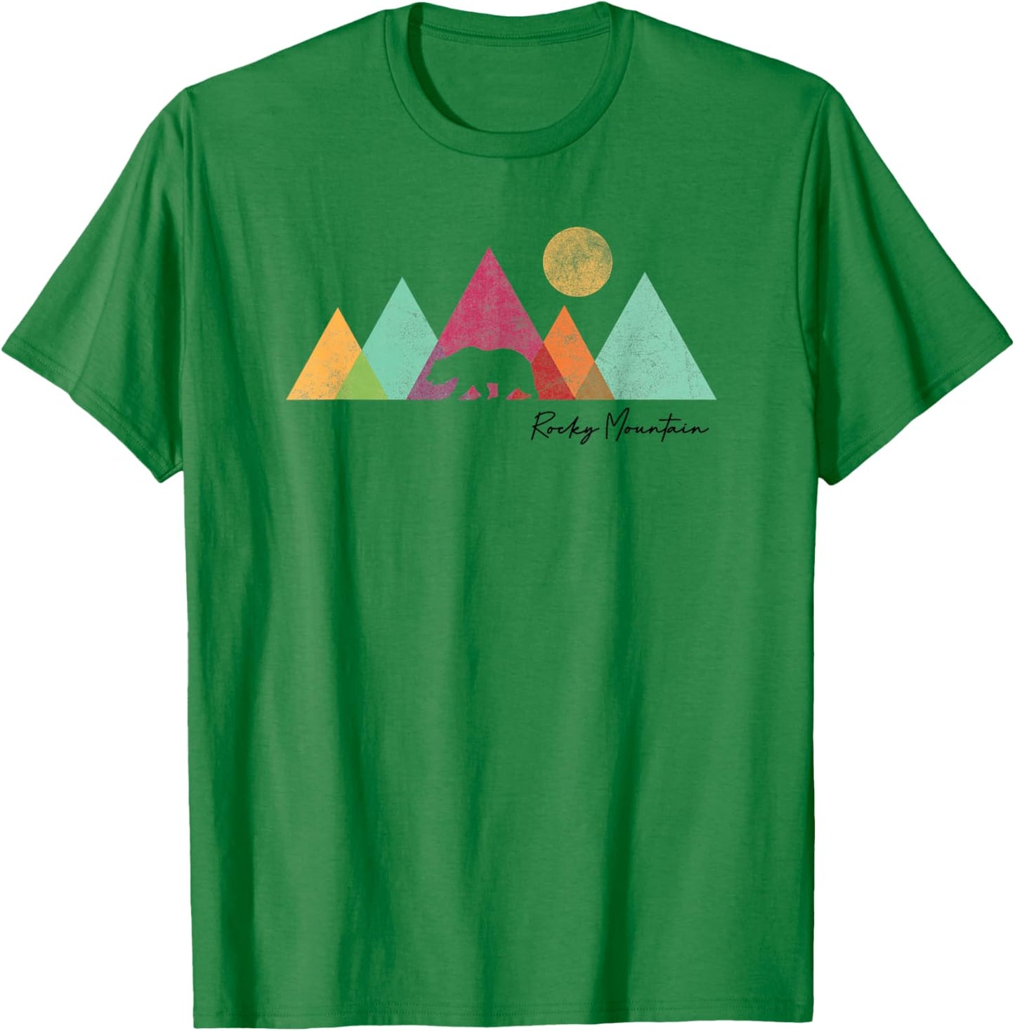 Rocky Mountains National Park Colorado Souvenir Bear Graphic T-Shirt - T-Shirt | Irish Green