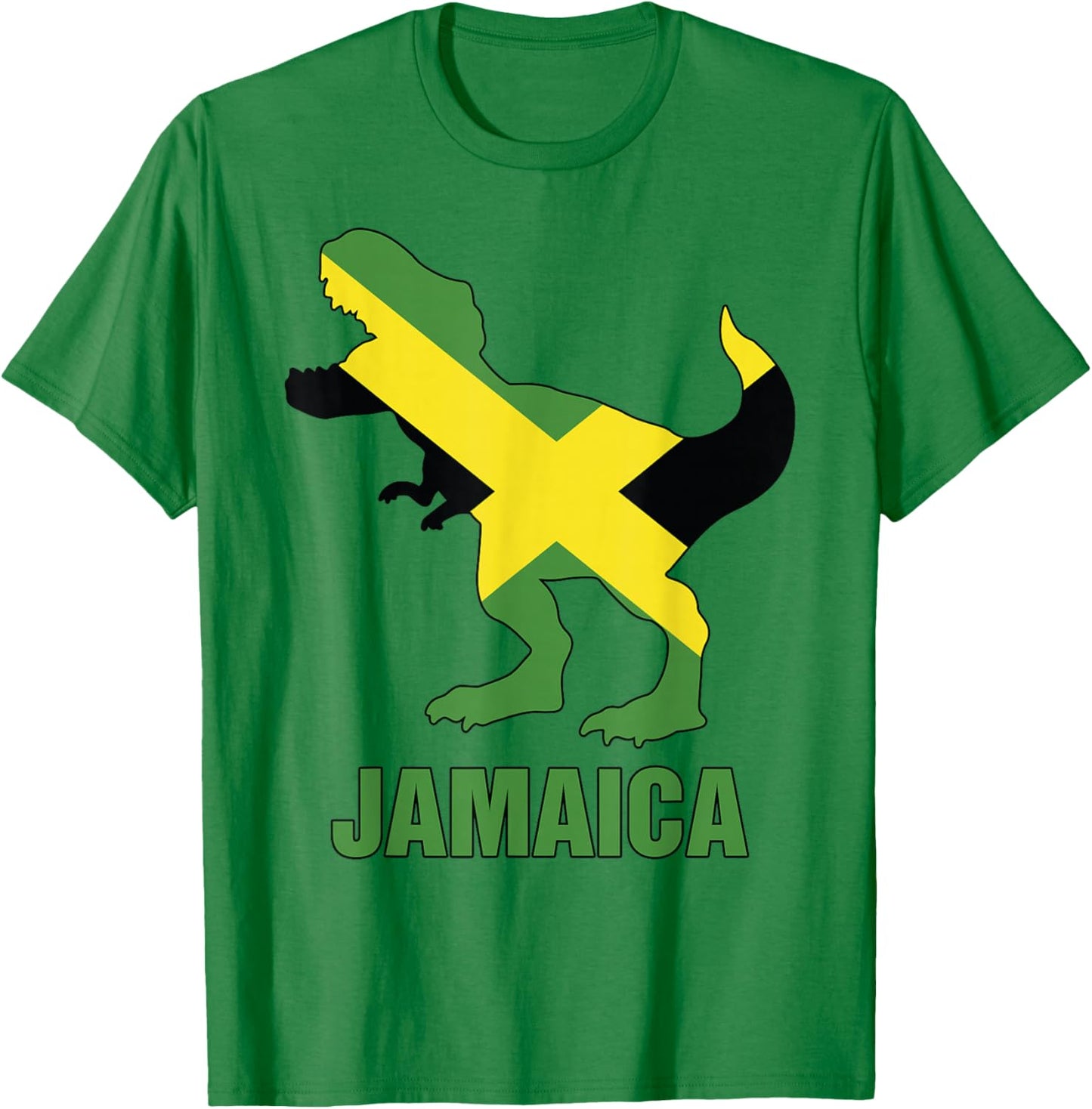 Jamaica-Shirt Boys T-Rex Jamaican Flag Toddler Kids T-Shirt - T-Shirt | Irish Green