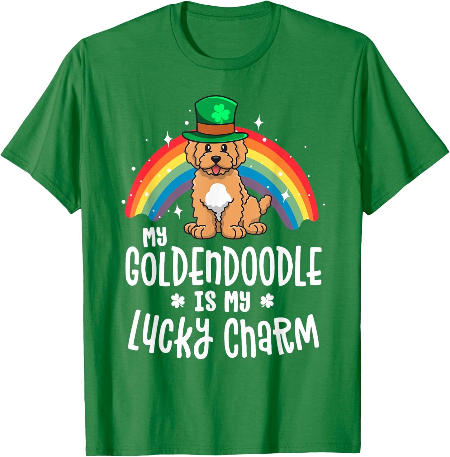 Goldendoodle Dog St Patricks Day Shirt Doodle T-Shirt - T-Shirt | Irish Green