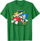 Sonic The Hedgehog Life In The Fast Lane Tails & Knuckles T-Shirt - T-Shirt | Irish Green